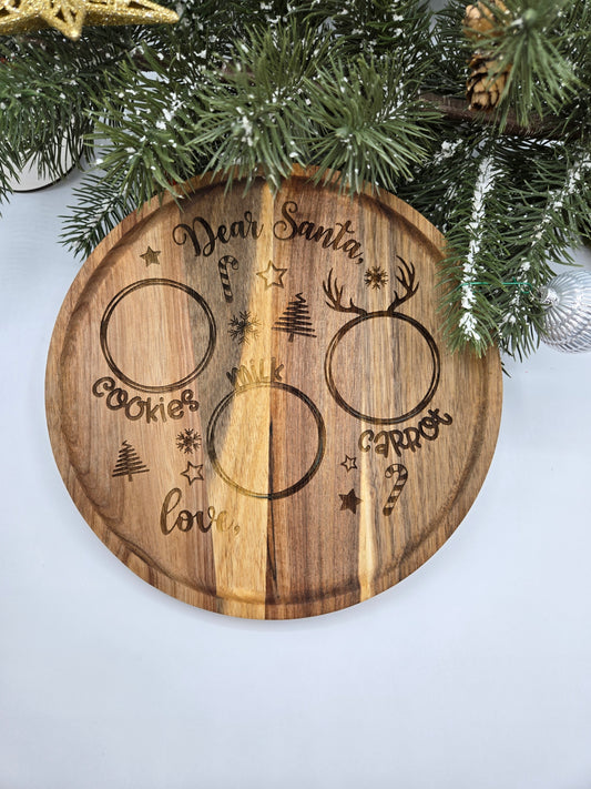 Santa Milk and Cookies Plate